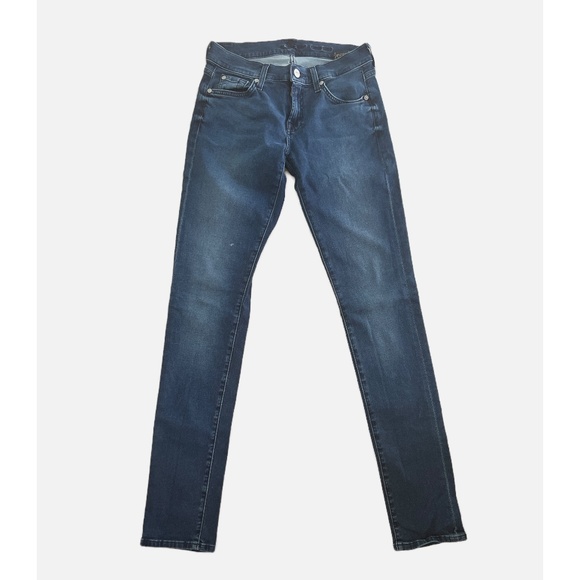 7 For all Mankind Size 26 -  "Roxanne" Mid Rise Skinny Jean w/ Stretch - Picture 1 of 6